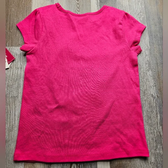 Gymboree Girl's Pink Tshirt Size 7 NEW French Bulldog Wearing Backpack - Picture 5 of 5